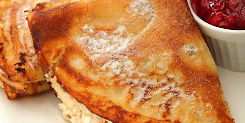 Pancakes with nut cheese
