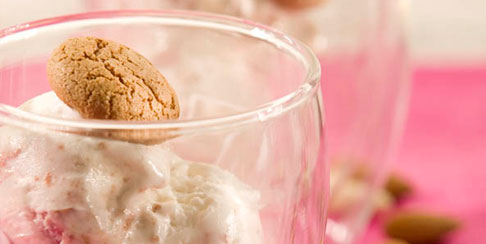 Biscotti-ice cream with almonds