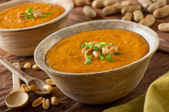 Peanut and pumpkin soup